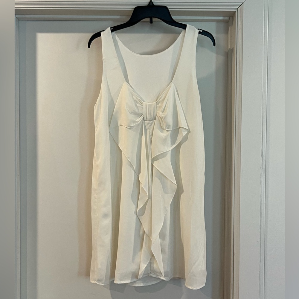 White Dress with low bow back